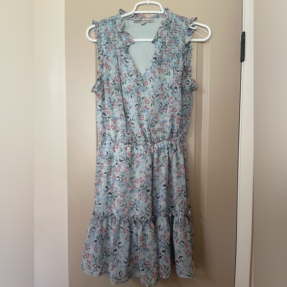 Gypsies & Moondust Dress Women's Sleeveless Floral Elastic Waist